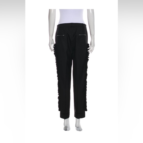 Preen by Thornton Bregazzi Wool Black Straight Leg Pants - Picture 3 of 4